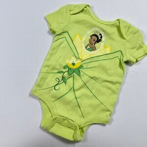 Disney Baby Princess Tiana Princess & The Frog Bodysuit Onesie Sz 0-3 mo